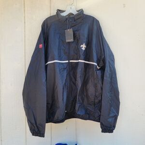Dunbrooke New Orleans Saints  NFL full windbreaker track jacket  blk mens 2XL